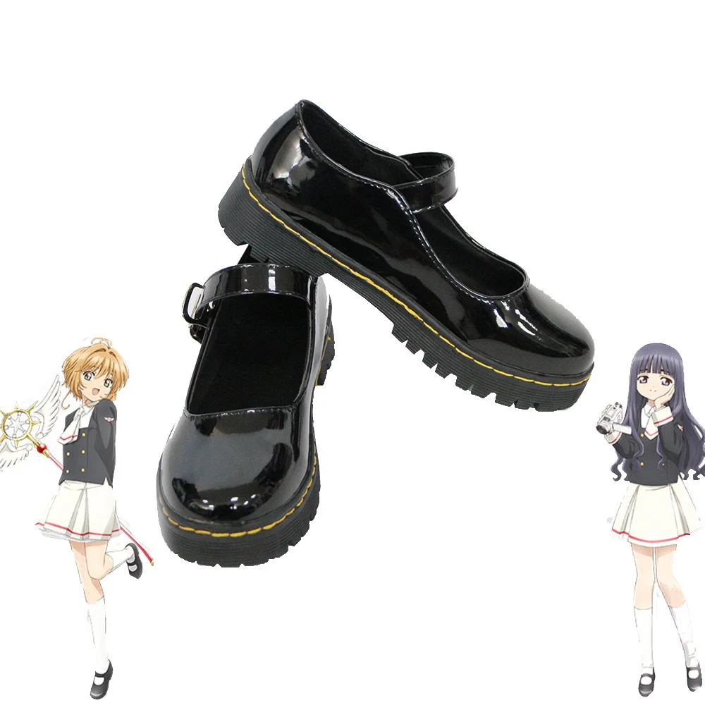 Anime Card Captor Sakura Cosplay Sapatos para Meninas, JK Sapatos para Mulheres, Sapatos Universais Lolita, Uniforme de Estudante Escolar Japonês