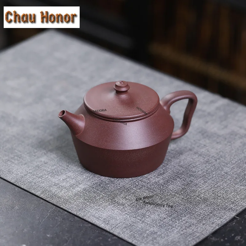 430ml Elegant Yixing Purple Clay Teapots Handmade Pot Raw Ore Sweat Mud Kettle With Filter Chinese Zisha Tea Set Collection Gift