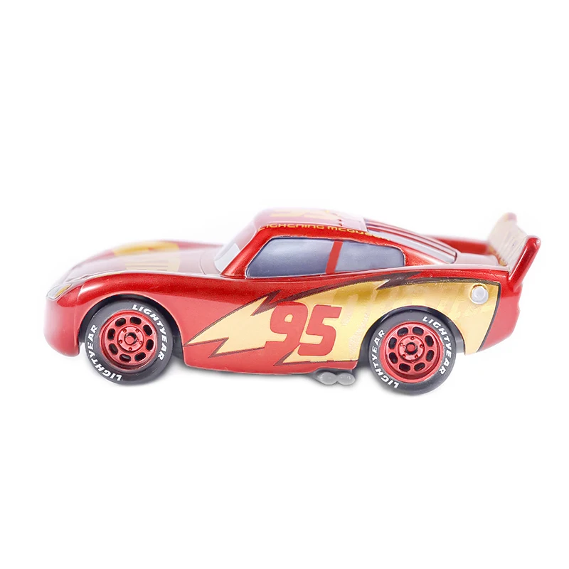 Disney-figuras de Cars 2 de Pixar Cars 2 para niños, #95 juguete de LIGHTYEAR, figuras de Anime de carreras RUSTEZE Lightning McQueen Sally 1:55,