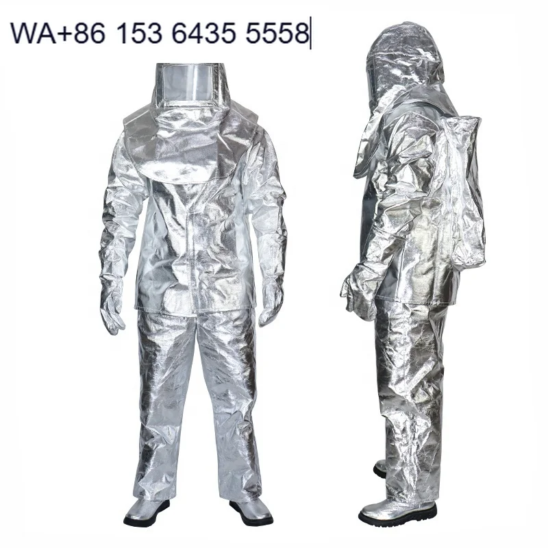 DA OEM Aluminum Foil Composite Aramid Heat Insulation Suit High-Temperature Resistant Safety Clothing Fireproof Protective 1000