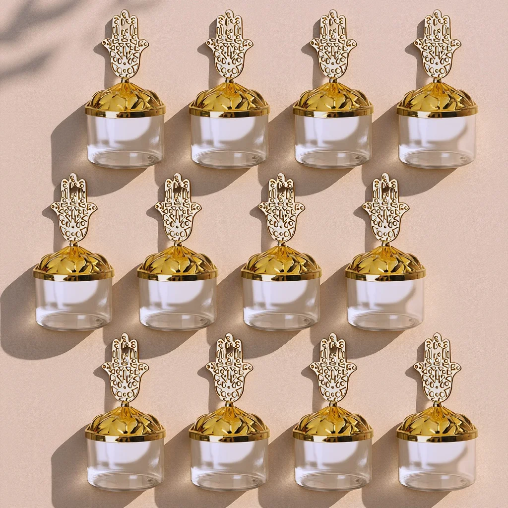 

12pcs Xmas Candy Box Set Wedding Shower Favor Container Plastic Chocolate Packaging Creative DIY Party Gift Box Case