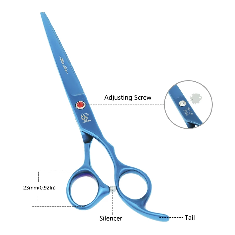 7 inch Meisha Japan Steel Dog Grooming Scissors Kit 3pcs Pet Straight Curved Cutting Thinning Shears Pet Hair Scissors B0023A