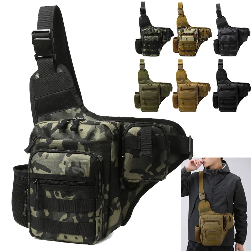 Camping Climbing Bag Chest Pouch For Men Cycling Hiking Travel Outdoor Sport Tactical Military Crossbody Molle Waist Fanny Pack