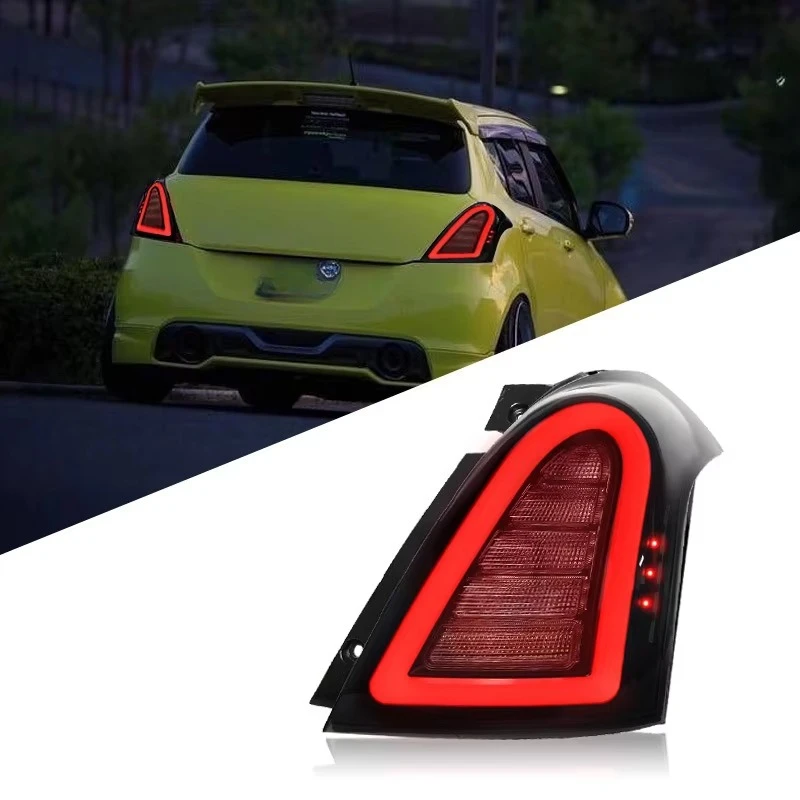 

Подходит для 05-16 Suzuki Swift Задние фонари в сборе Модифицированные светодиодные ходовые огни Стоп-сигналы Поворотники