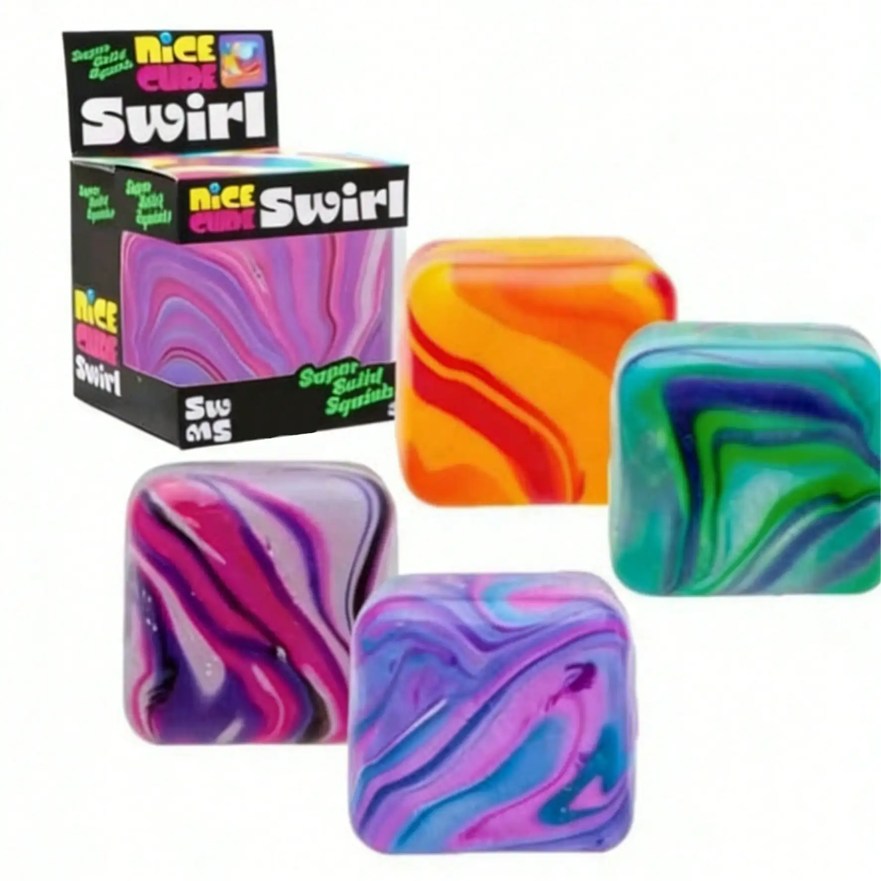 

1PC Marble Malt Ice Cube Slow Rising Squishy Soft Water Feel Stress Relief Ball Portable Sensory Toy Holiday Gift