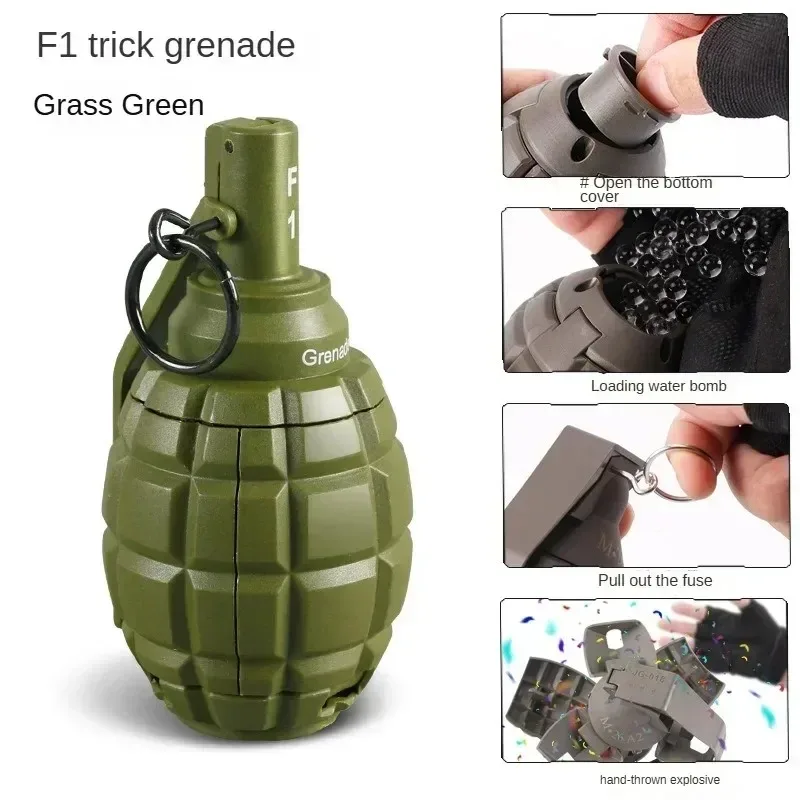 SupBursting M18 قنبلة يدوية لعبة هلام الكرة قاذفة قنبلة المياه انفجار إعادة استخدام محاكاة لعبة أطفال Cs مادة النايلون 6mm-8mm في الهواء الطلق