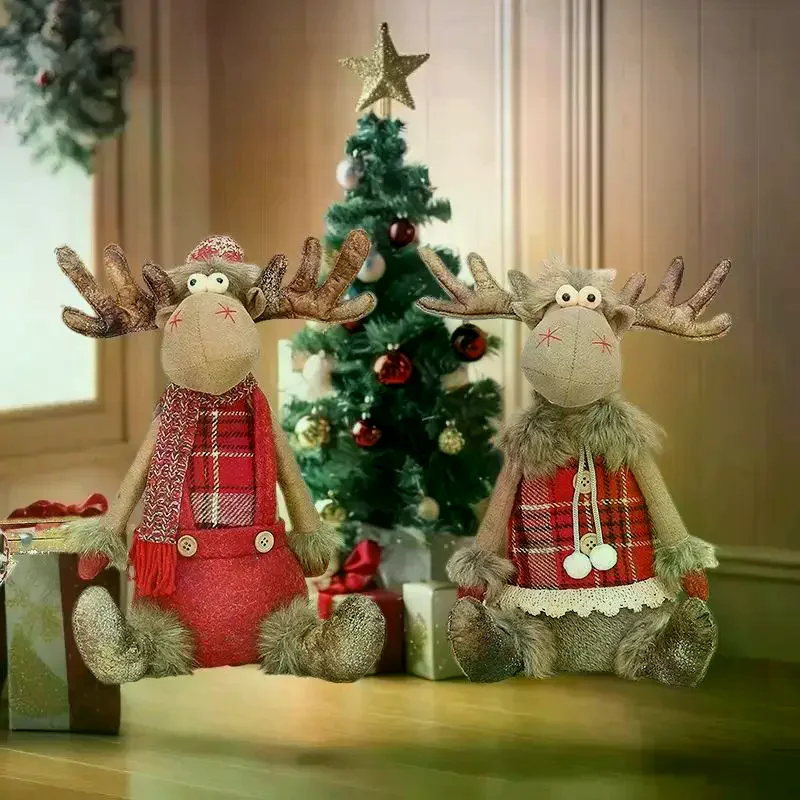 Novo criativo boneca de natal ornamento fontes de festa elk festival decoração enfeite boneca de pelúcia suprimentos de ano novo