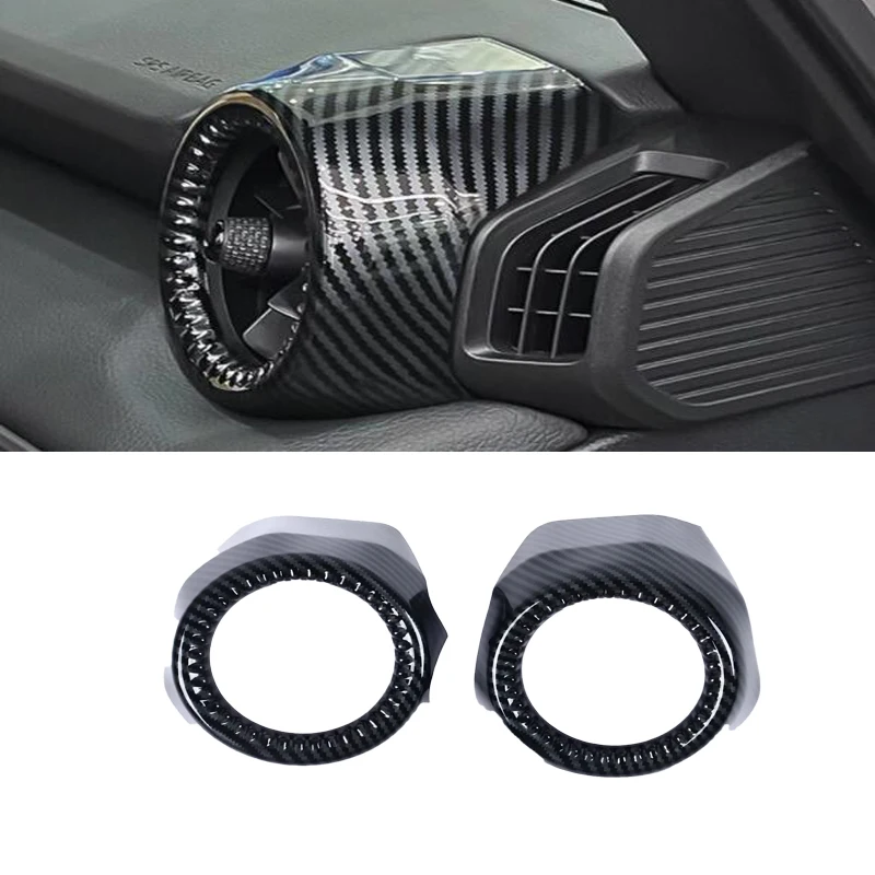 

For Toyota Land Cruiser 250 Prado LC250 2024 2025 ABS Carbon Fiber Car Styling Side Air Conditioning Vent Cover Trim Frame