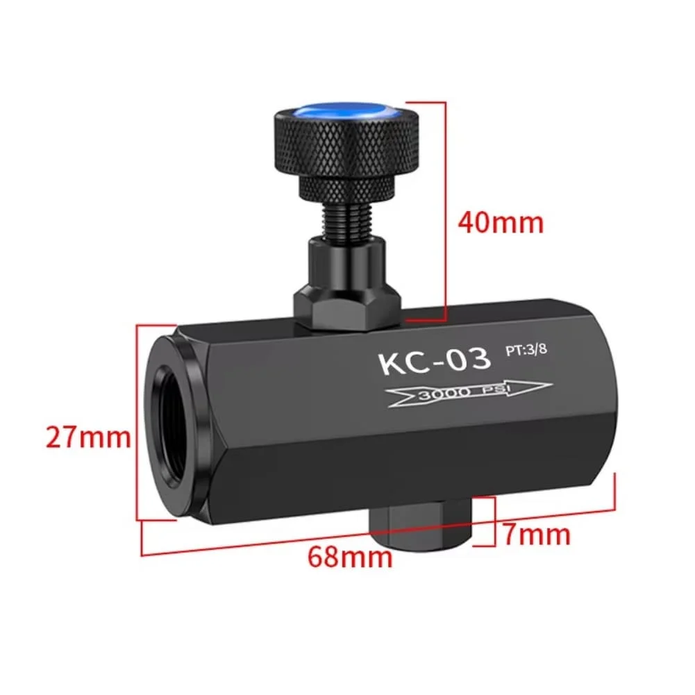 Hydraulic Throttle Check Valve with One Way Function - Carbon Steel Body Rated Up to 3000 PSI for Water Oil and Gas