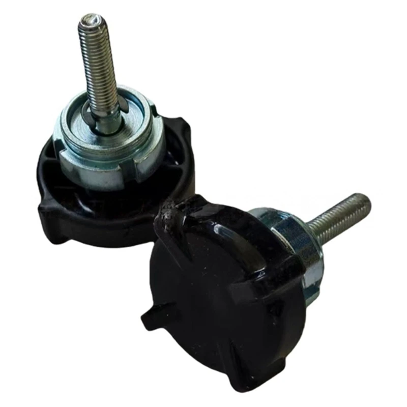 Motorcycle Handlebar Clamp Bolt Set, 2 Piece Black Repair Pair