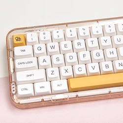 XDA PBT Keycaps 140 Keys Korean/Japanese/English/Russian Honey Milk Matcha PinkDye Sublimation For Gaming Mechanical Keyboard