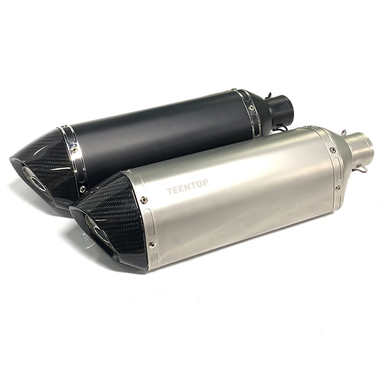 Motorcycle exhaust muffler Carbon fiber exhaust silencer Z900 Z400 GPR250SR CBR650R TMAX530 C600 AK exhaust muffler pipe