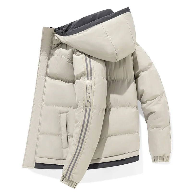 

Мужская утепленная хлопковая куртка, осенне-зимняя модная теплая одежда с капюшоном, зимняя одежда, морозостойкое пальто стандартной длины