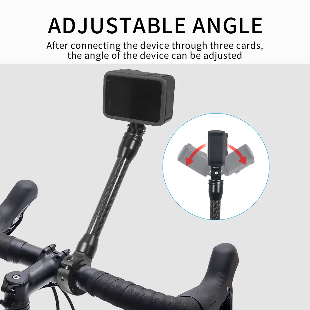 Leichter Carbonfaser-Selfie-Stick Verlängerungsstange 1/4 Zoll Schraube für DJI OSMO 360 Pocket4 für Insta360 X5 X4 für GoPro 13 Kamera – Detail 11