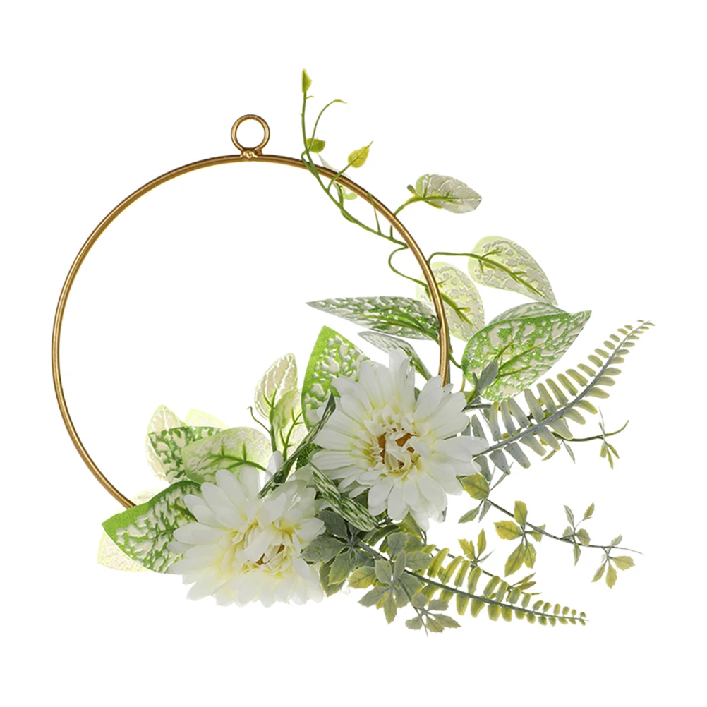 

Artificial Wedding Bridal Bouquet H held Round Wreath Delicate Vintage Decorations For Party Photos