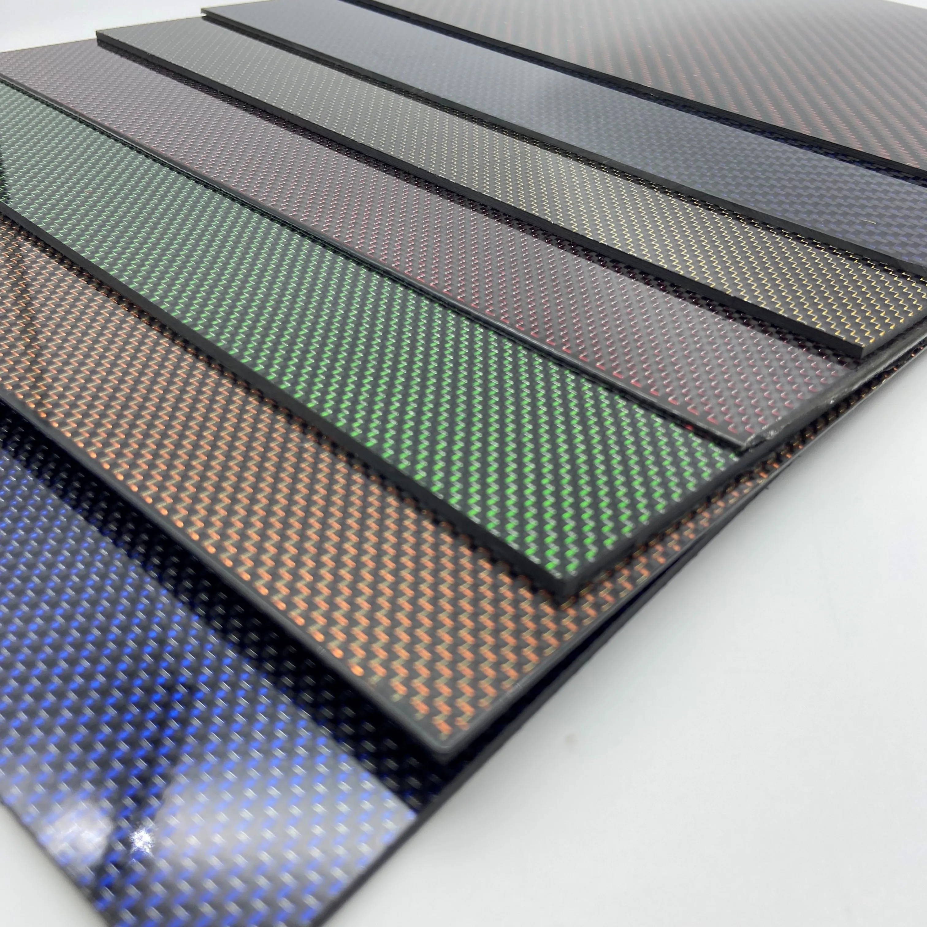 300X200mm Multicolor Carbon Fiber Plate Red Blue Yellow Green Orange 3K Carbon Fiber Composite Board Panel Thickness 1mm 2mm 3mm