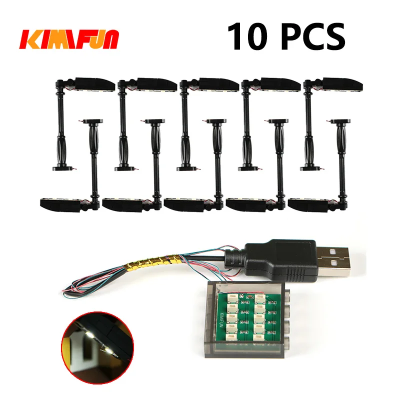 10 Stück 0,8mm Pin RGB LED für LEGO Bausteine USB-Lampe DIY Straßenbeleuchtung Stadt Elektrische Dekoration 1X1 Stein Kompatibel mit Allen Marken