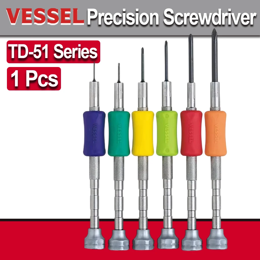 

VESSEL Precision Screwdriver 1Pcs for Phillips & Slotted Screws, Screwdriver for Smart Home PC Phone Repair Mini Tool