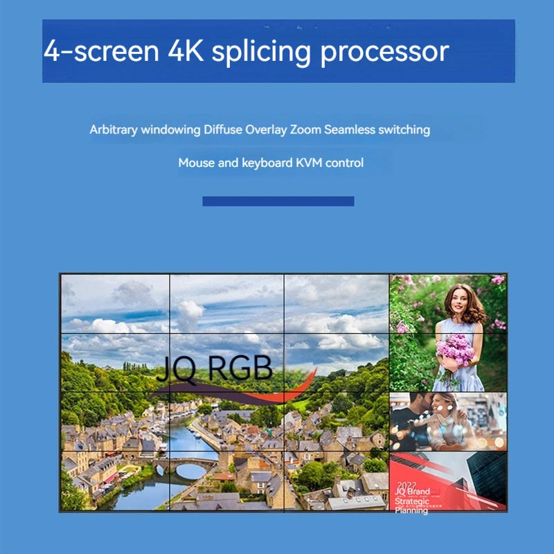 Processore di giunzione multi-schermo 4K Giuntatrice per schermo a 4 finestre Controller di giunzione video immagine con commutazione continua