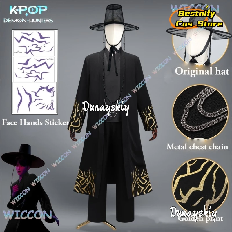 

{Bestnify Cos}Kpop Demon Hunters Cos Saja Boys Baby Jinu Косплей Эбби Тайна Романтика Косплей Костюм Парик Хэллоуин Ролевая игра