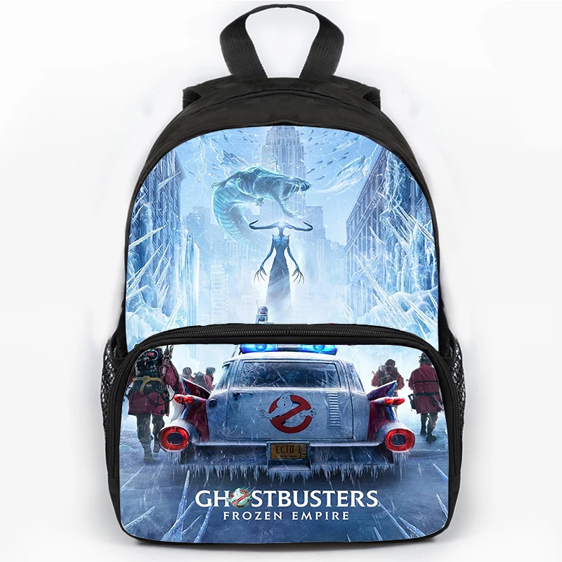 Nylon Backpack with Ghostbusters Prints Cartoon Anime School Bag Custom Large Capacity Kids Bags for Boys Girls Student Backpack