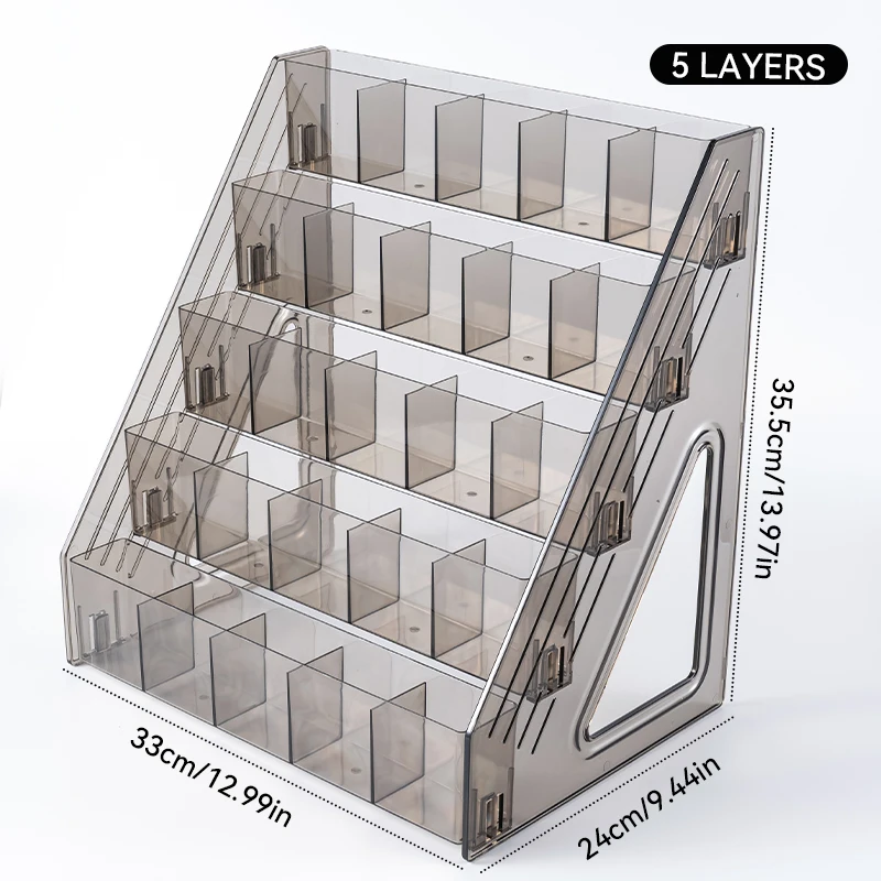 3/4/5/6/7 Lagen Acryl Nagellak Display Rack Transparante Cosmetische Organizer meerlaagse Eenvoudige Montage Rack Standhouder