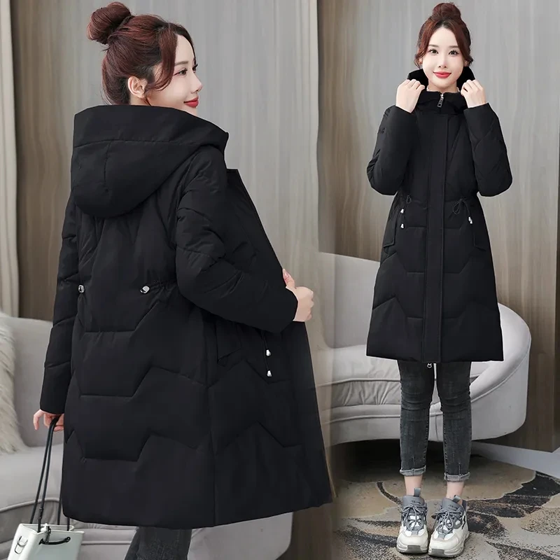 2023 New Winter Womens Casual Hooded Down Cotton Jacket Coat Female Thicken Warm Cotton-Padded Coat Snow Wear Tops Women jacket