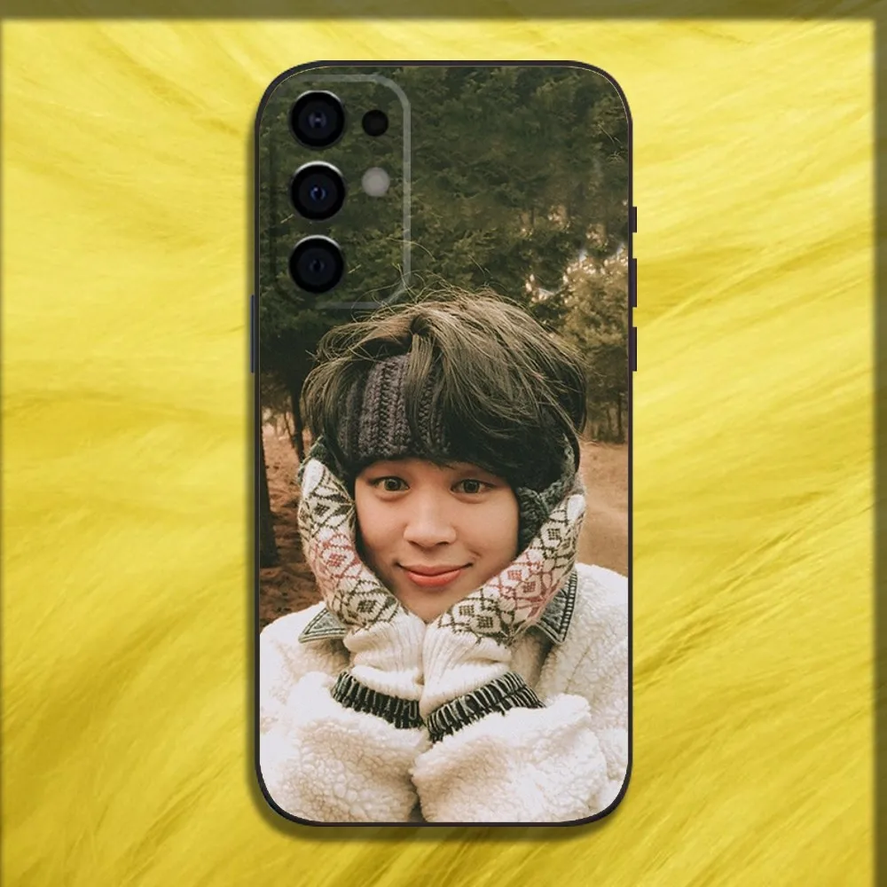 Capa de telefone Singer J-JIMINS-S para Samsung S24, S21, S22, S23, S30, Ultra, S20, Plus, Fe, Lite, Note, 10,9,5G Capa macia preta