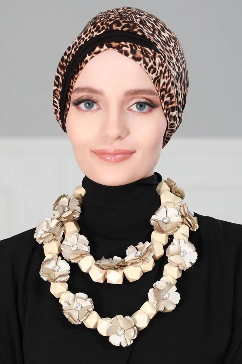 Motif léopard à Double couleur, os peigné