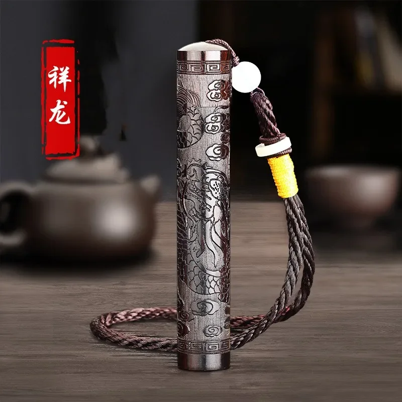 Portable USB Charging Blow Ignition Sandalwood Lighter Windproof and Flameless Electronic Tungsten Wire Lighter Gift with Bead