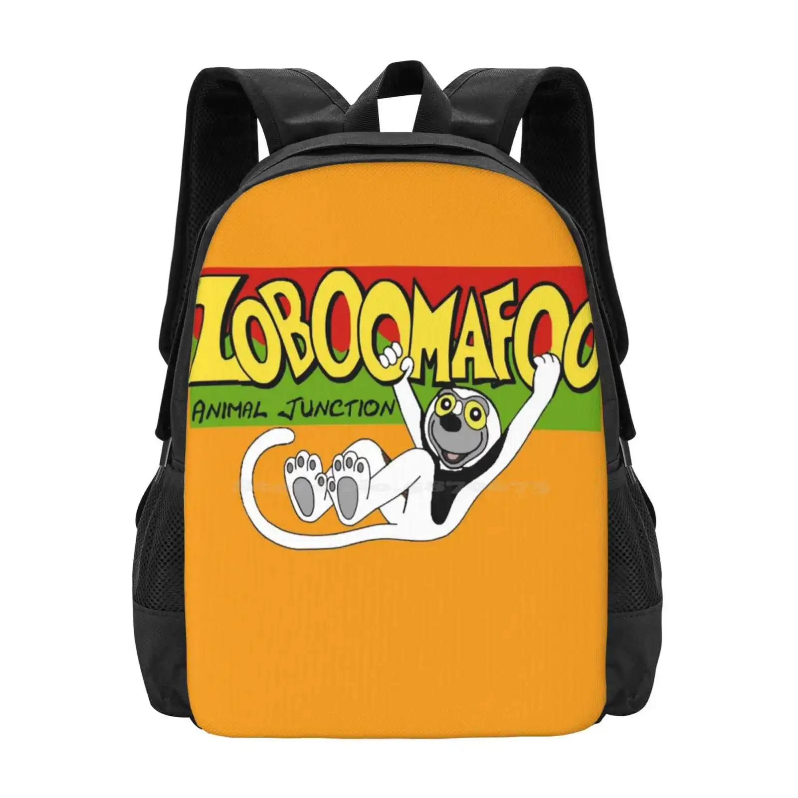 Zoboomafoo 3D Print Design Backpack Student Bag Zoboomafoo Animal Junction Pbs Kids Red Bubble Lemur