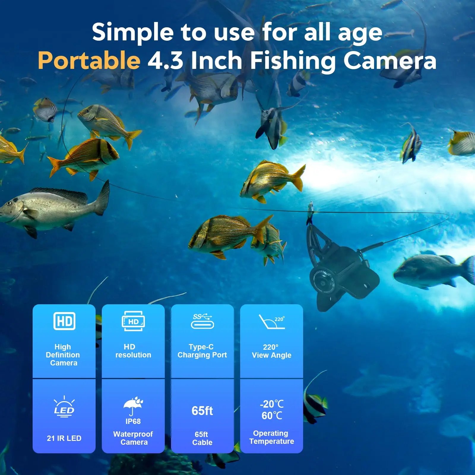 Underwater Fishing Camera with 4.3