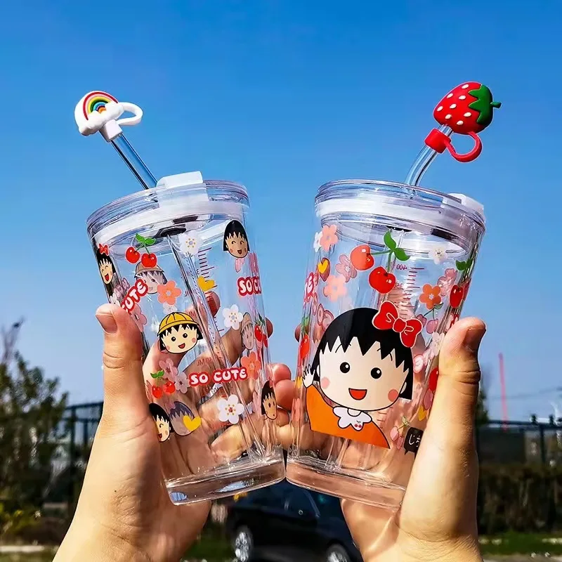 

Cartoon Series Chibi Maruko graduated Cup, Straw Cup, Milk Cup, Juice Cup, Heat Preservation and High Temperature Resistance