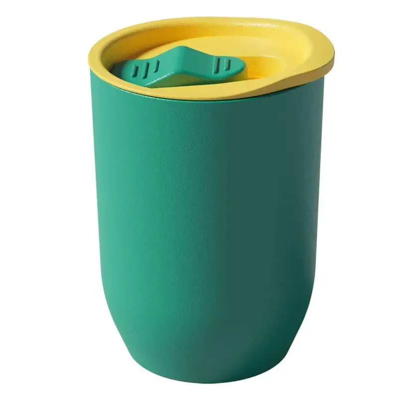 12oz 350ml U Shaped Wine Glass with Lid Portable Travel Beverage Cup Egg Shape ABS Plastic Drinking Mug for Home Outdoor Use