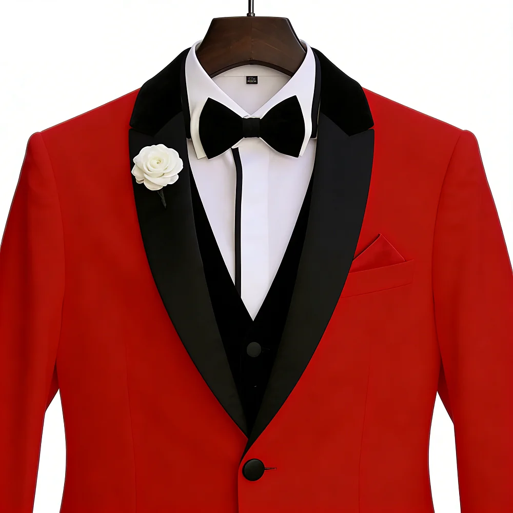 

3 предмета, новый мужской костюм, повседневный, деловой, стройный, для жениха, лучший мужчина, смокинг, костюм для свадьбы, бала, больших размеров, костюмы