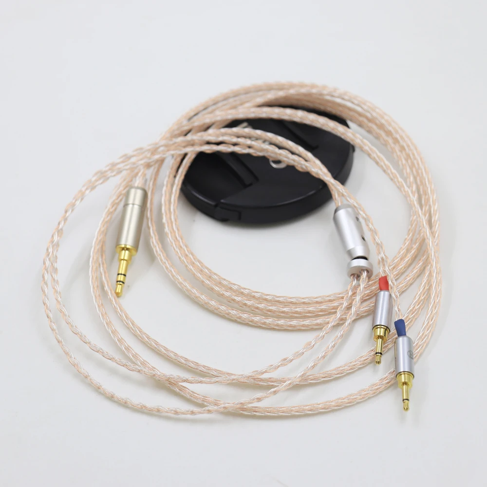 

16 Core Copper Silver Braided Headphone Upgrade Cable forSonus Faber PRYMA Sivga Oriole SV021 1MORE H1707 Monolith M1060C