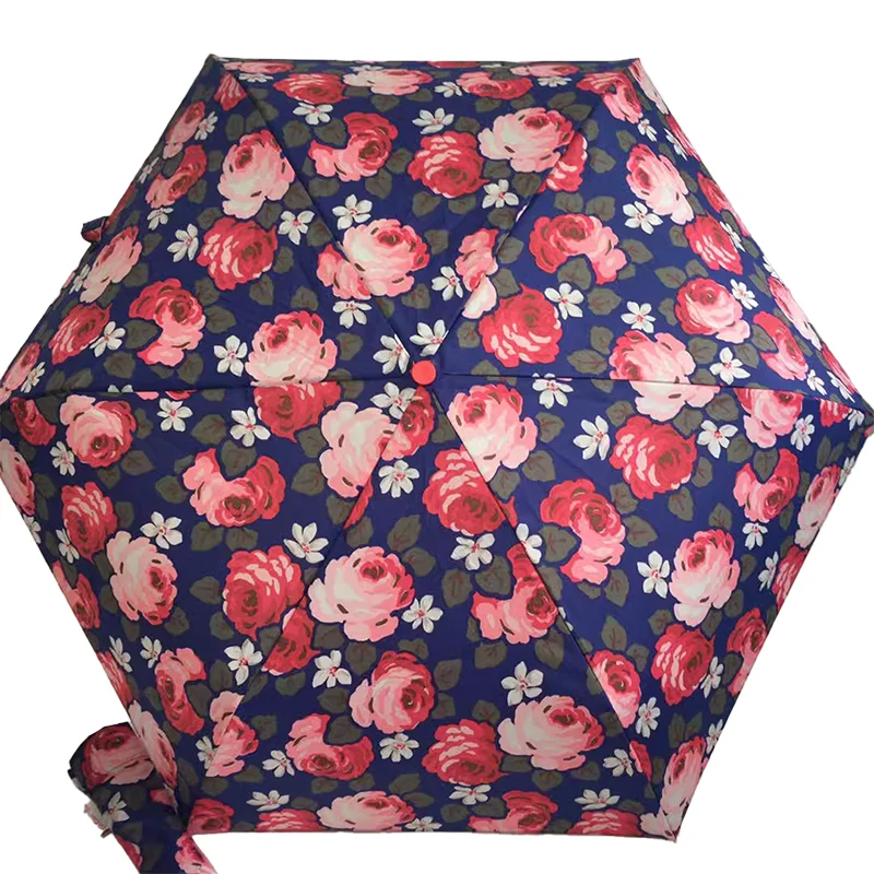 97cm fashion sun umbrella with UV protection and UV coating UPF50+ printed ultra light three fold aluminum umbrella for women