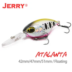 Jerry Atalanta Deep Diving Wobbler Ultralight Fishing Lures Plug Floating Rattling 47mm Crank Bait Black Bass Pike Trout Baits