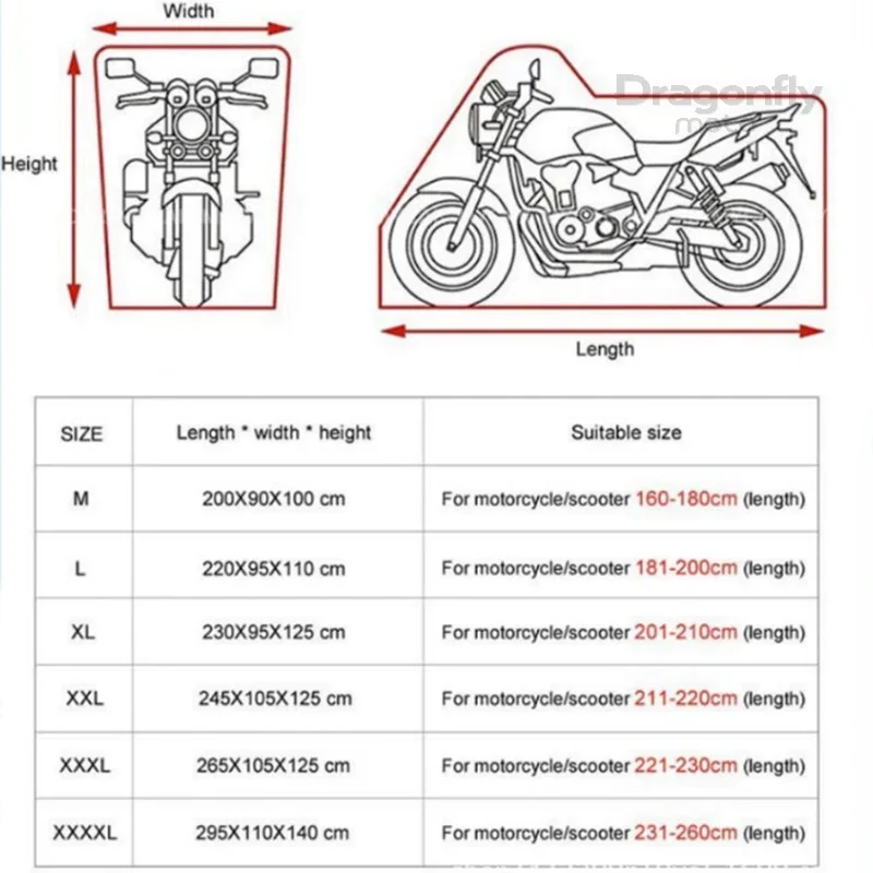 Dragonfly Motorcycle Waterproof Cover For PIAGGIO Liberty125 MP3 500 Medley Beverly 300 ZIP50 X7 X9 All Season Dustproof UV