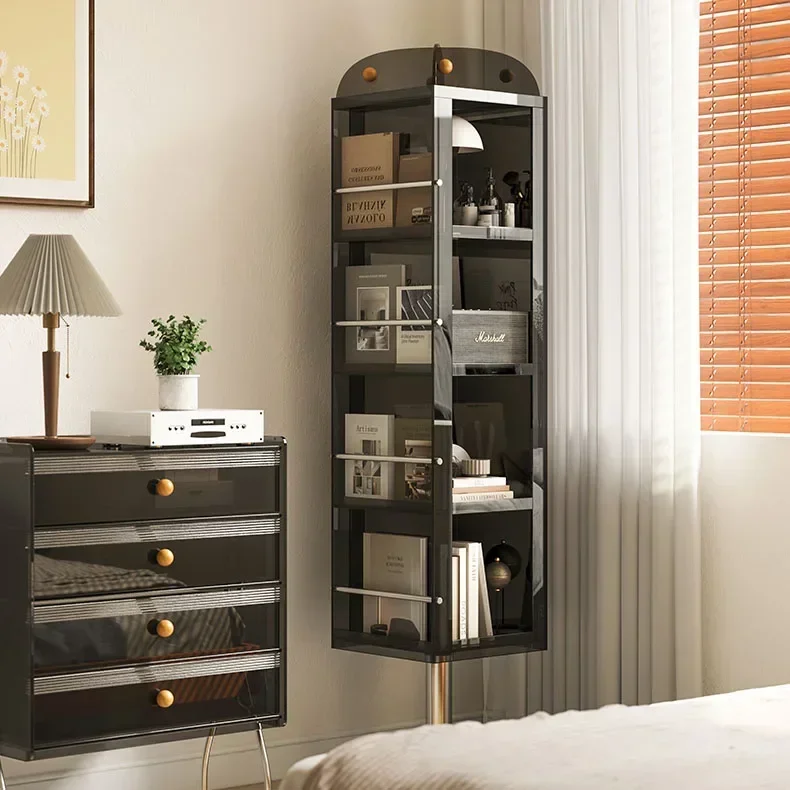 

Living room modern simple storage bookcase acrylic rotating storage