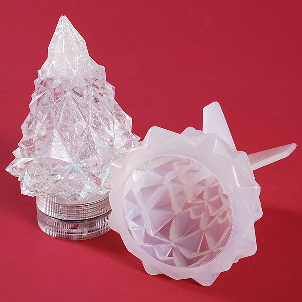 Molde de vela de decoración navideña 3D para bricolaje, vela perfumada, molde de silicona de yeso de resina, copo de nieve, alce, árbol, artesanía, decoración del hogar