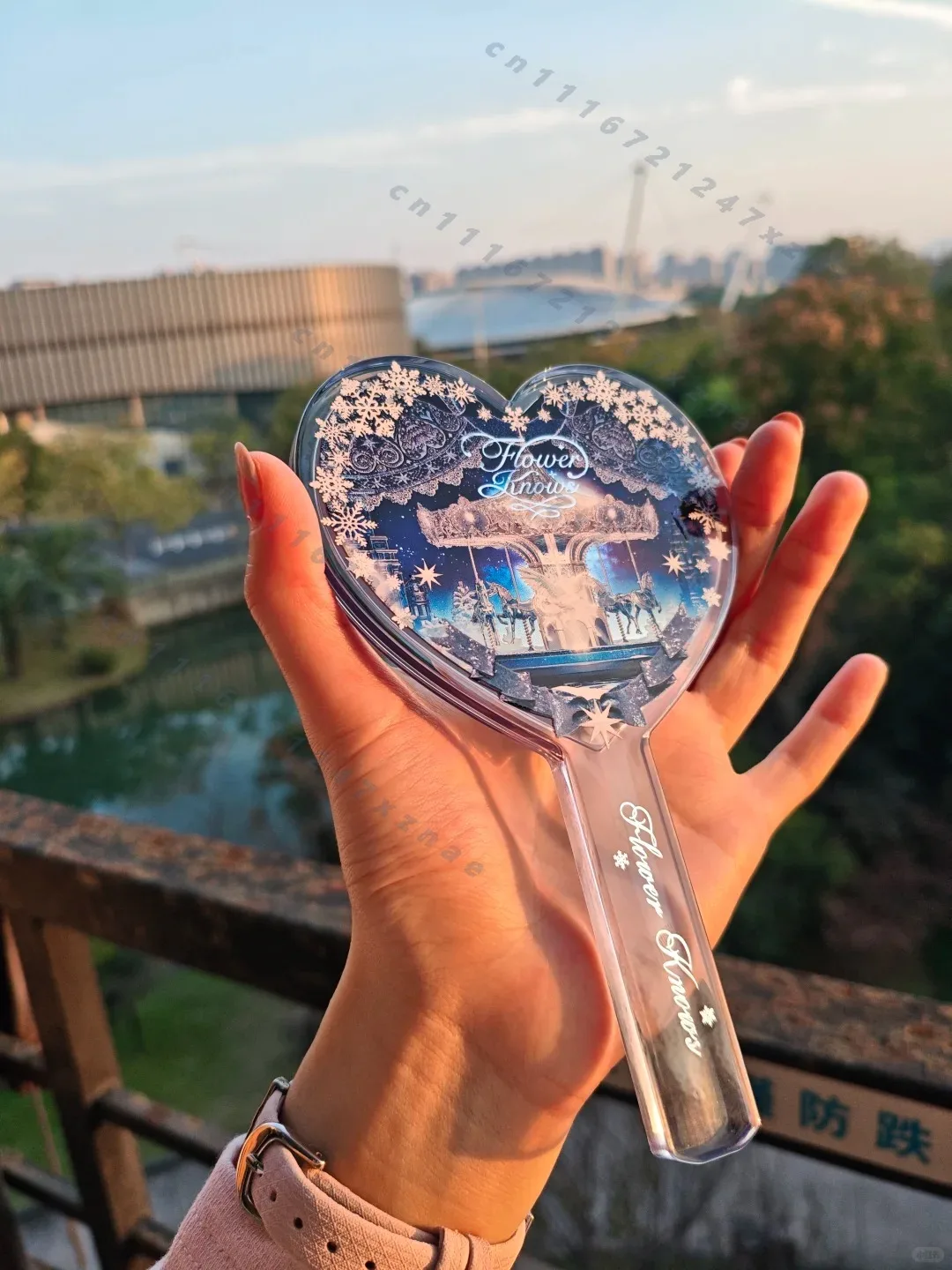 Pink and Chocolate Fairy Design，Fast delivery，Mirror Moonlight Mermaid Series Handheld Limited Edition Mirror, White, Blue