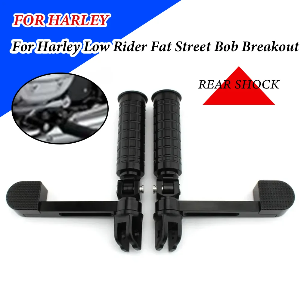 

Motorcycle Footrest Pad Foot Pegs Rest Pedals Extension For Harley Low Rider Fat Street Bob Breakout Heritage Classic Deluxe