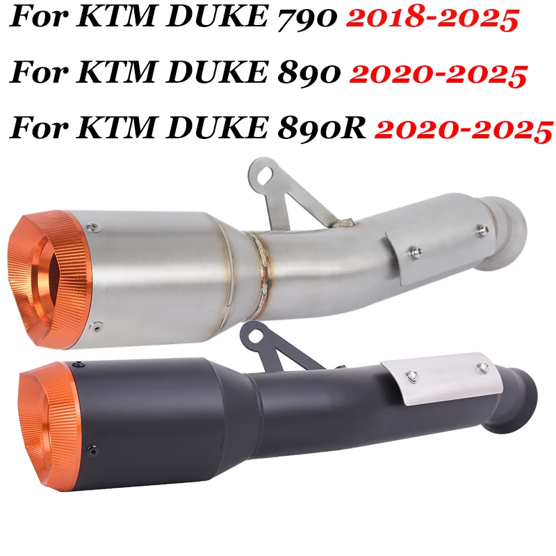 

Slip On For KTM DUKE 790 890 890R KTM790 KTM890 DUKE790 2018 - 2025 Motorcycle Exhaust Link Pipe Escape Tail Tube Muffler CNC