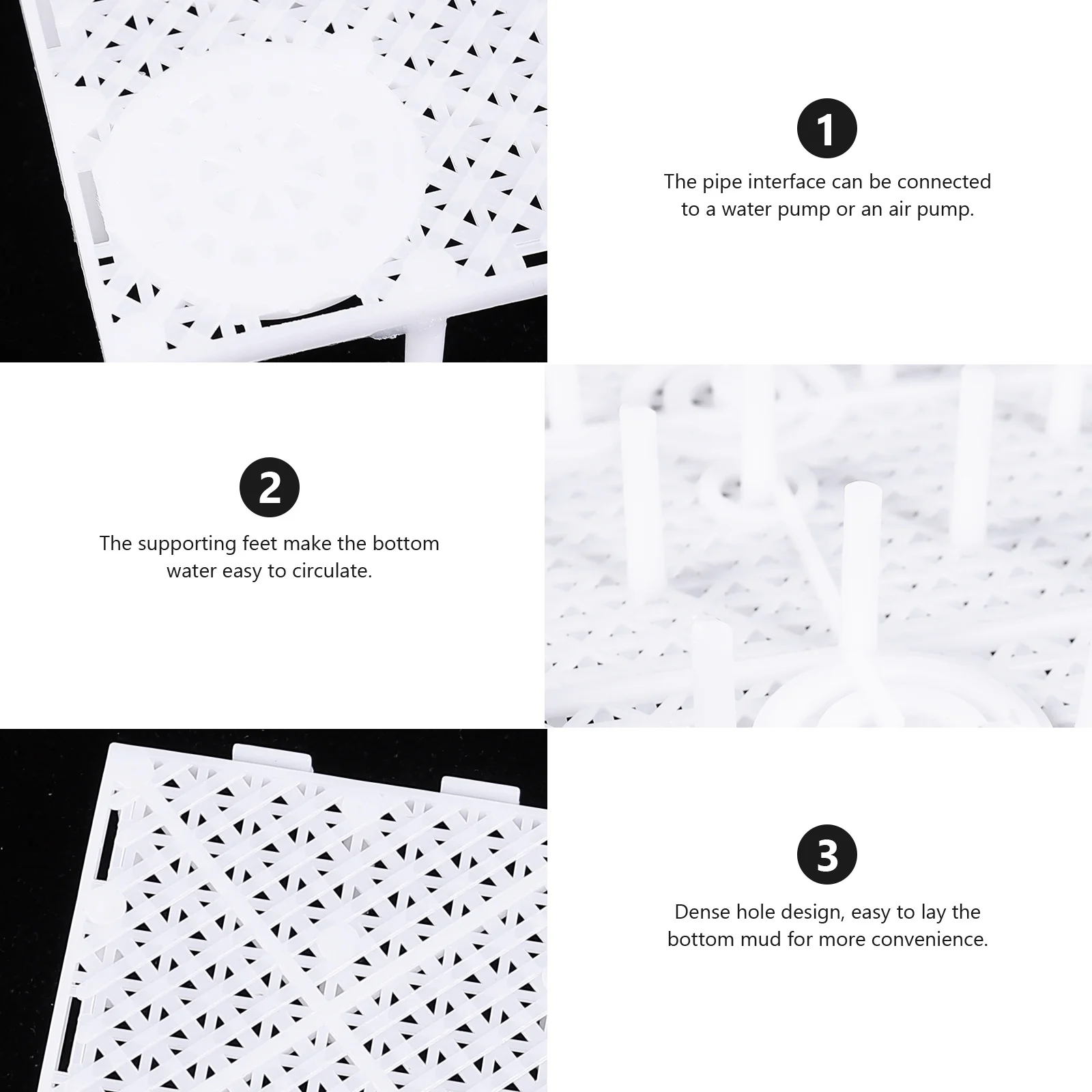 

10 pcs Filtering Pad Board Aquarium Sand Divider Multi-Hole Design Bottom Filter Plate Fish Tank Isolation Board Aquarium