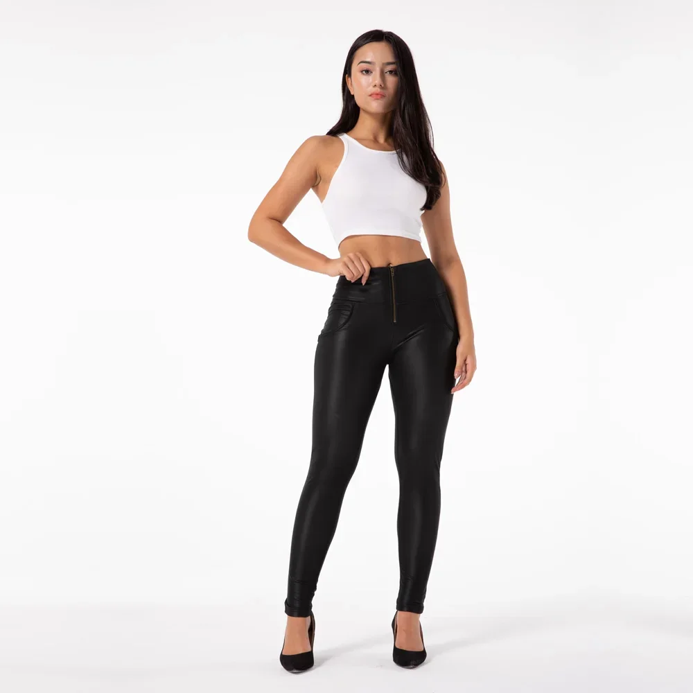 Shascullfites Melody Sexy Leather Pants Tall Black Trousers Women's Casual Pants High Waist 90s Fashion Streetwear