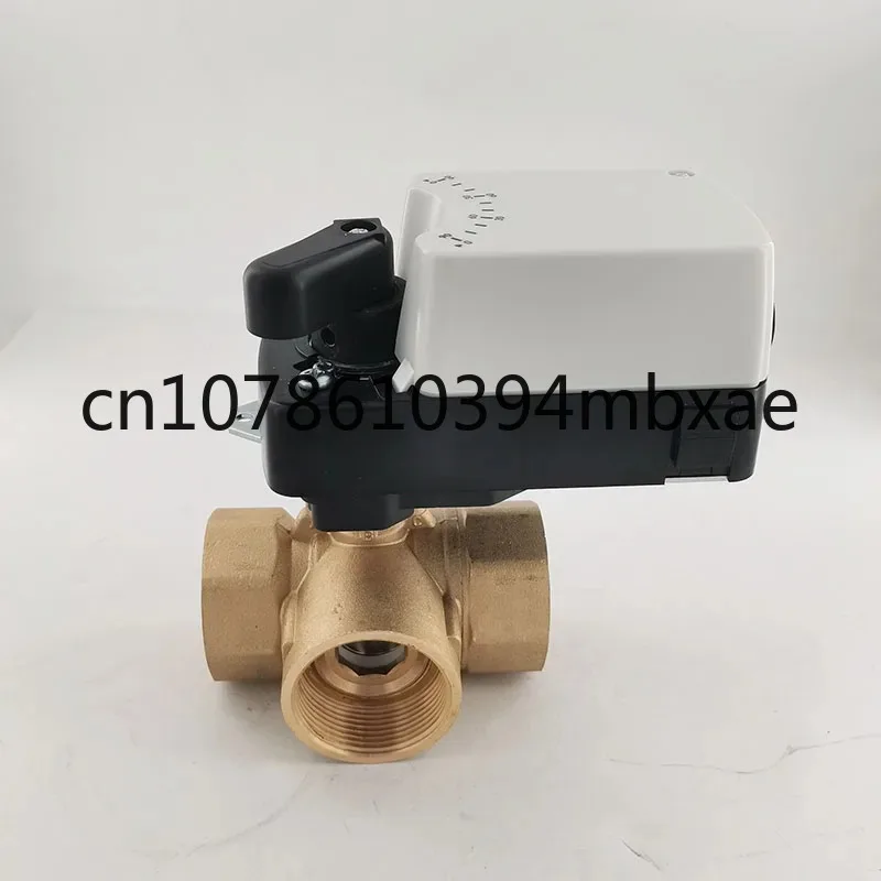 PN20 bar 220V AC 0-10V control 3 way brass motorized control ball valve G11/2