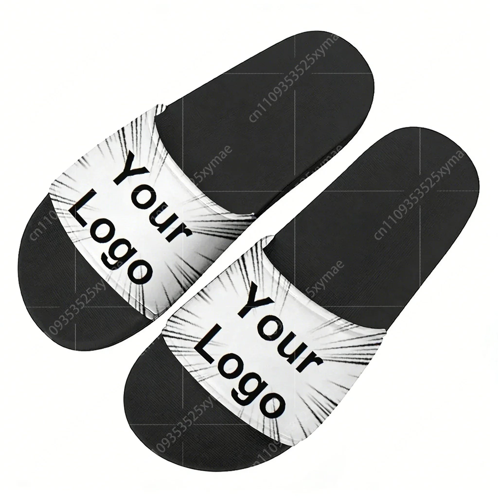 

DlY Personalized Slippers Men Women Lightweight Casual Slippers Bathroom Sandals Water Shoes Black