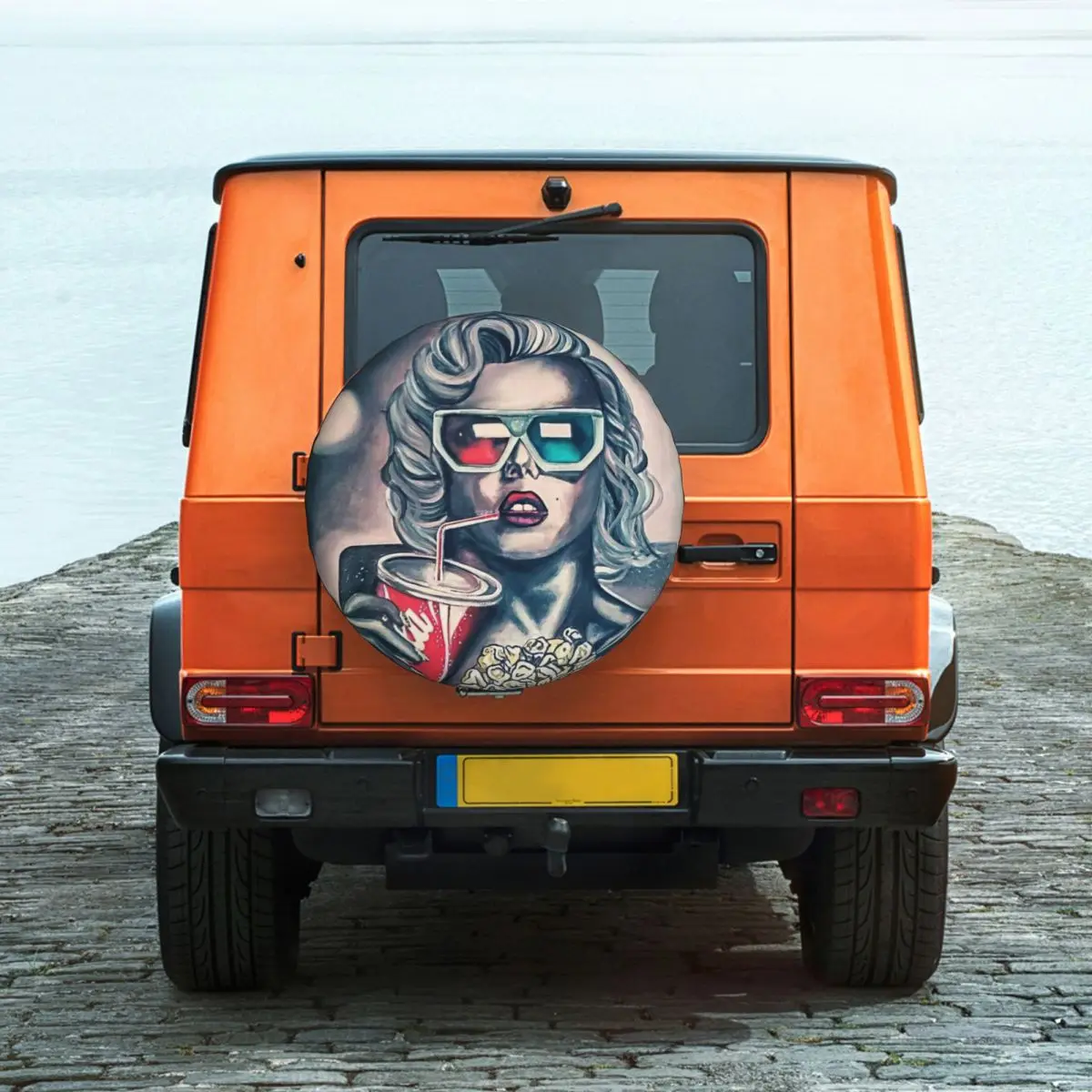 

Funny Marilyn Monroe Tire Cover Wheel Protectors Weatherproof Universal for Jeep Trailer RV SUV Truck Camper Travel Trailer