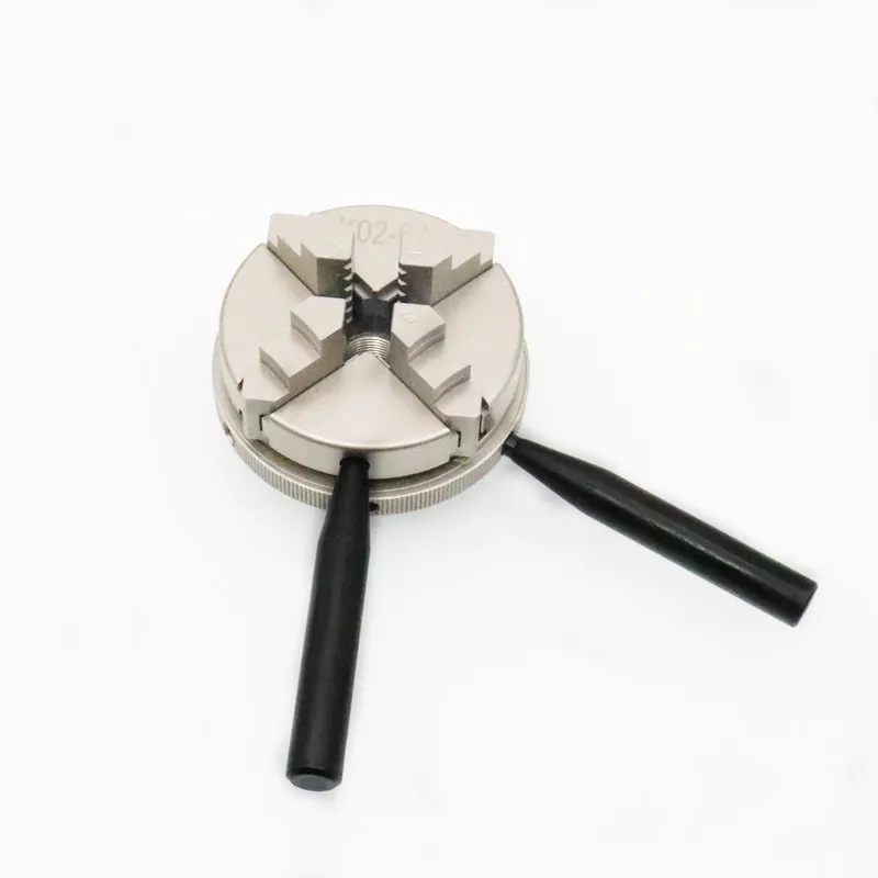 

Three-jaw chuck Four-jaw self-centering miniature hand-tight chuck K01 50 K02 63 motor shaft bead machine woodworking